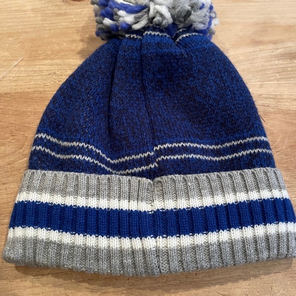 NWT The Children’s Place “Mad Skills” pom pom beanie Blue fleece lined warm sz 8 - Picture 3 of 7